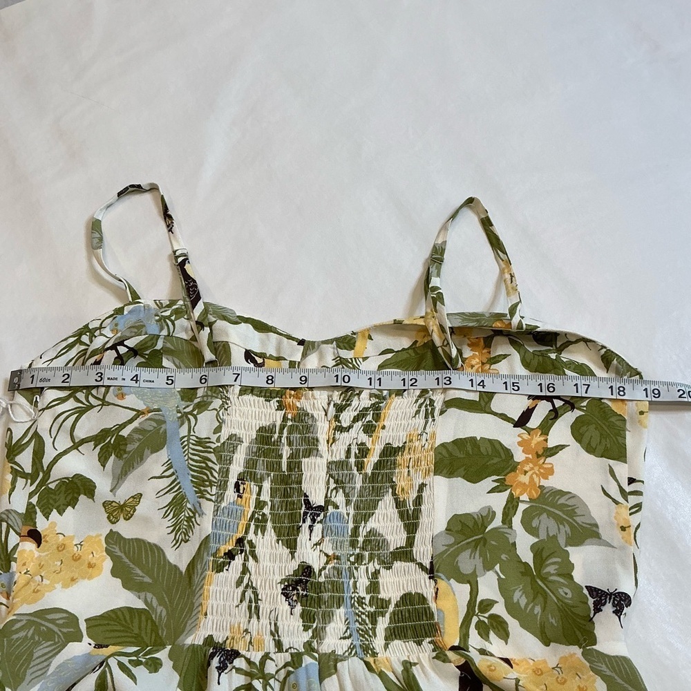 Reformation Rianne Tropics  Toucan Bird and Leaves Print Wrap Dress Size 12 - Picture 11 of 16